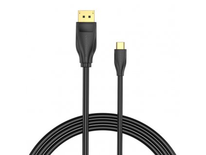 Kábel USB-C na DisplayPort 1.4 Vention CGYBH, 2 m, 8K 60Hz/4K 120Hz (čierny)