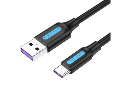 Kábel USB 2.0 A na USB-C Vention CORBD 5A 0,5 m čierny typ PVC