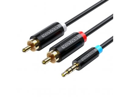 Audio kábel 3,5 mm na 2x RCA Vention BCLBG 1,5 m čierny
