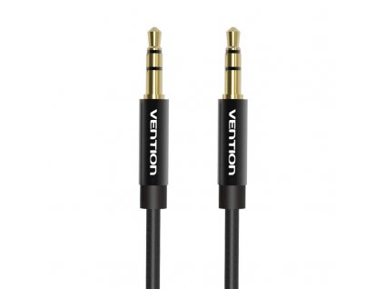 Audio kábel 3,5 mm mini jack Vention BAGBD 0,5 m čierny kovový