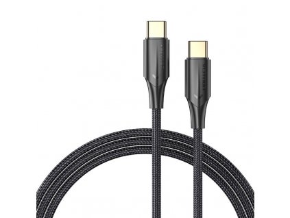 Kábel USB-C 2.0 na USB-C Vention TAUBH 2m, 3A, LED čierny