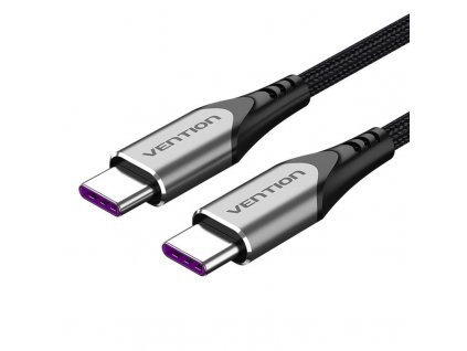 Kábel USB-C 2.0 na USB-C Vention TAEHD 0,5 m PD 100 W sivý