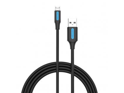 Kábel USB 2.0 A na Micro USB Vention COLBD 3A 0,5m čierny