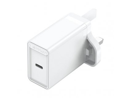 Nástenná nabíjačka USB-C Vention FADW0-UK 20W UK White