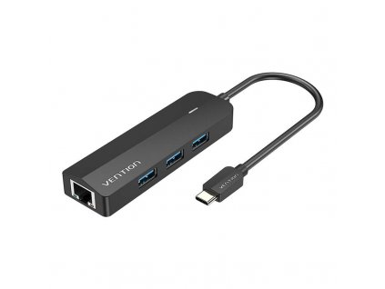 HUB USB-C na 3x USB 3.0, RJ45, Micro USB Vention TGPBB 0,15 m čierny