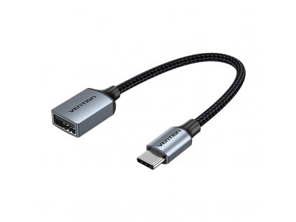 Kábel USB-C 2.0 samec na USB samica OTG Vention CCWHB 0,15 m, 2A, sivý