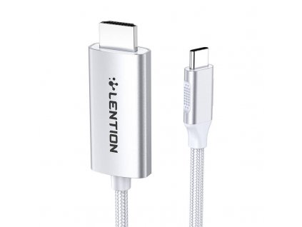 Kábel Lention USB-C na 4K60Hz HDMI, 3 m (strieborný)