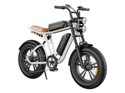 ENGWE M20 Dual Battery Mountain E-Bike 20*4.0 Inch Fat Tires 750W Brushless Motor 45km/h Max Speed  48V 2*13Ah Batteries Front & Rear Disc Brakes Shimano 7-Speed Gear - White