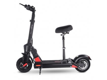 BOGIST C1 PRO Folding Electric Scooter 10" Tire 500W Motor 48V 13Ah Battery Smart BMS Disc Brake Max Speed 45KM/h LCD Display 40-45KM Long Range with Removable Seat - Black