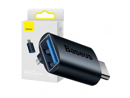Baseus Ingenuity USB-C na USB-A adaptér OTG (modrý)
