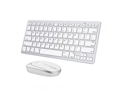 Kombinovaná myš a klávesnica Omoton KB066 30 (strieborná)