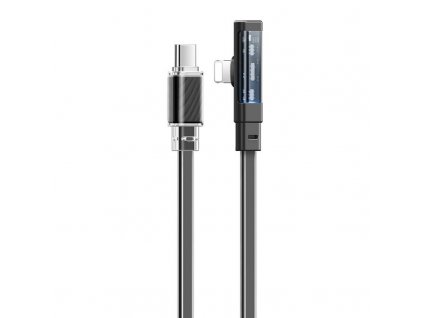 Kábel USB-C na Lightning Mcdodo CA-3440 90 stupňov 1,2 m s LED diódou (čierny)