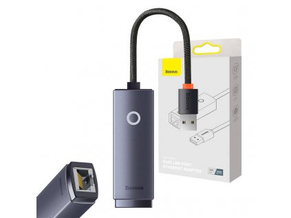 Sieťový adaptér z USB na RJ45 série Baseus Lite, 100 Mb/s (sivý)