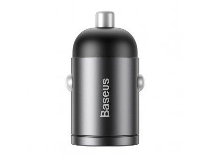 Baseus Tiny Star Mini Quick Charge nabíjačka do auta s USB portom 30W sivá