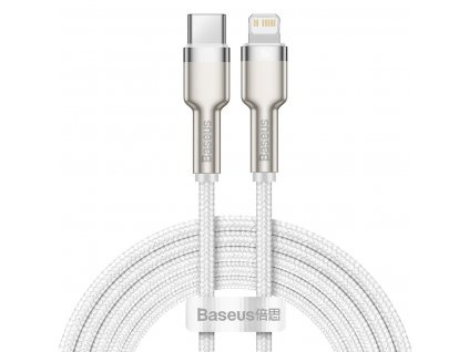 Kábel USB-C pre Lightning Baseus Cafule, PD, 20 W, 2 m (biely)