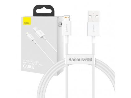 Kábel Baseus Superior Series USB na Lightning, 2,4 A, 1 m (biely)