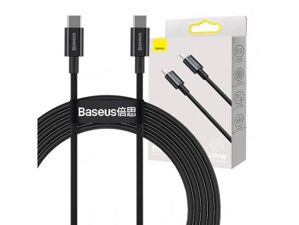 Kábel Baseus Superior Series USB-C na USB-C, 100 W, 2 m (čierny)