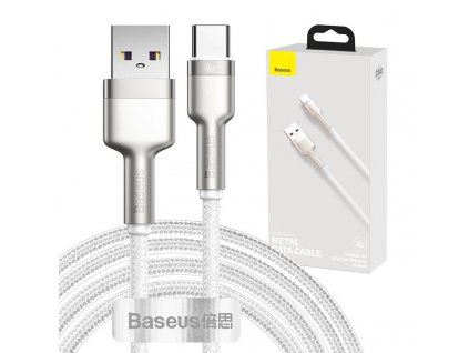 Kábel USB pre USB-C Baseus Cafule, 66 W, 2 m (biely)