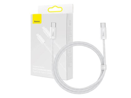 Kábel USB-C na USB-C Baseus, 100 W, 1 m (biely)