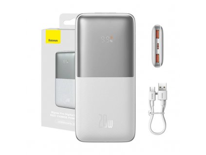 Powerbank Baseus Bipow Pro 10000mAh, 2xUSB, USB-C, 20W (biela)