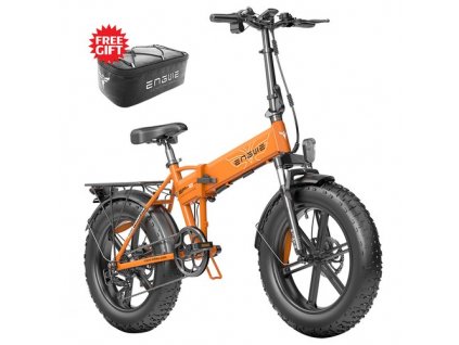 ENGWE EP-2 Pro Folding Electric Bike 2022 Version 20 Inch Fat Tire 750W Motor 13Ah Battery 42km/h Max Speed 120km Range Mountain Beach Snow Bicycle Dual Disc Brake - Orange