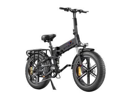 ENGWE ENGINE Pro Folding Electric Bicycle 20*4 inch Fat Tire 750W Brushless Motor 48V 16Ah Battery 45km/h Max Speed up to 120km Range 8 Speed System LCD Smart Display Hydraulic Disc Brakes - Black