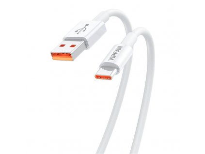 Kábel USB na USB-C Vipfan X17, 6A, 1,2 m (biely)
