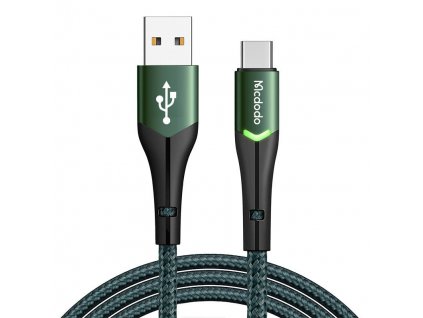 Kábel USB na USB-C Mcdodo Magnificence CA-7961 LED, 1 m (zelený)