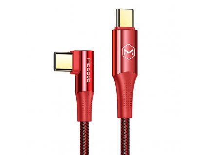 Kábel USB-C na USB-C Mcdodo CA-8321 100W 90 stupňov 1,2 m (červený)