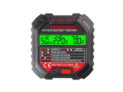 Tester zásuviek Habotest HT107D s digitálnym displejom