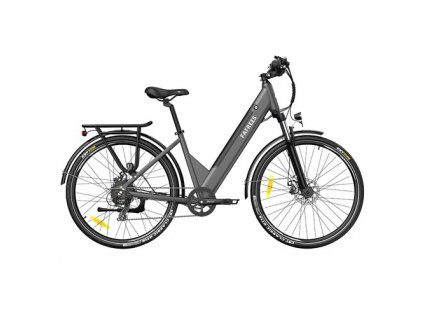 FAFREES F28 Pro 27.5'' Step-through City E-Bike 25Km/h 250W Motor 36V14.5Ah Embedded Removable Battery Shimano 7-Speed Gear - Black