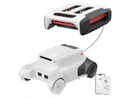 Genkinno P2 Master Kit Robot Pool Vacuum, 2500GPH Suction Power, 120 Mins Runtime, with Big Basket Capacity, App OTA & Remote Control, AdaptiveSuc Technology, for Up to 100㎡/1000 sq. ft, Grey