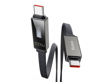 Kábel Mcdodo CA-4470 USB-C na USB-C s displejom 100W 1,2 m (čierny)
