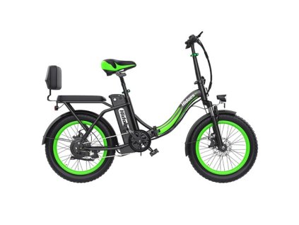 Hidoes C1 Electric Bike with Rear Seat, 750W Motor, 48V 13Ah Battery, 20*3.0 inch Fat Tire, 40km/h Max Speed, 70km Range, Front & Rear Disc Brake - Green