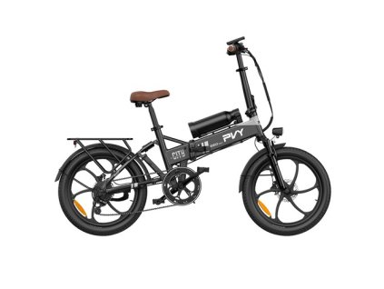 PVY Z20 MAX Electric Bike, 750W Motor, 36V 25.6Ah Battery, 20*2.3-inch Tires, 25km/h Max Speed, 200km Max Range, Hydraulic Brake, Shimano 7 Speed, CE Certified - Grey