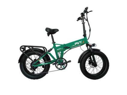 PVY Z20 Plus Folding E-Bike 20*4.0 inch Fat Tires 1000W Motor 50km/h Speed 48V 16.5Ah Battery 80-120km Range 150kg Load Shimano 7-Speed Electric Mountain Bike - Green