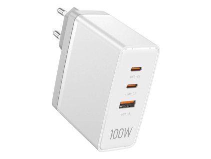 Sieťová nabíjačka, Vention, FEGW0-EU, 2xUSB-C, USB- A, 100W/100W/30W, GaN (biela)