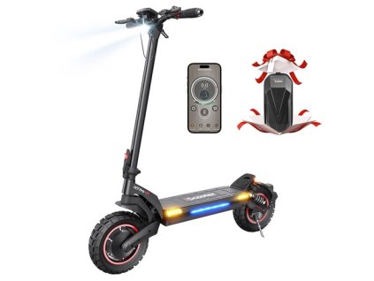 iScooter iX7 Pro Electric Scooter, 2*1000W Motor, 48V 17.5Ah Battery, 10-inch Off Road Tires, 60km/h Max Speed, 80km Range, Front and Rear Disc Brakes, Dual Suspensions