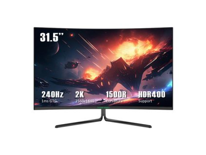 TITAN ARMY C32C1S 1500R Curved Gaming Monitor, 31.5-inch  2560*1440 HVA Fast Panel, 240Hz Refresh Rate, 1ms GTG, Adaptive Sync, HDR400, 99% sRGB, Game Plus Mode, Support PIP & PBP Display, Low Blue Light