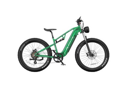 DUOTTS E26 Electric Bike, 750W Motor, 48V 20Ah Battery, 26*4.0 inch Tires, 55km/h Max Speed, 120km Max Speed, Hydraulic Disc Brakes, Front and Rear Suspension, Shimano 8-speed - Green Purple