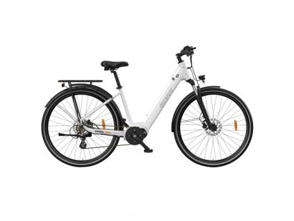 ONESPORT OT07 Electric Bike, 250W BAFANG Motor, 36V 10.4AH Battery, 27.5' Tires, 25km/h Max Speed, 90km Range, Shock Absorbing Fork, Hydraulic Disc Brakes, SHIMANO 7-speed - White