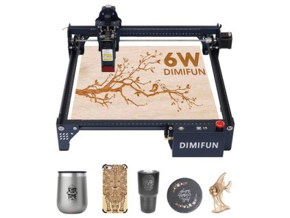 DIMIFUN DM6 B6 6W Laser Engraving Machine, Eye Protection, 0.01mm Accuracy, 0.06mm Spot, 12000mm/min Speed, 330*330mm