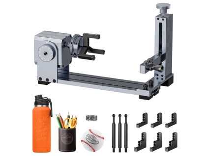LONGER Laser Rotary Chuck for Nano/ Nano Pro, with 3 Sets of Jaws, 180° Rotation Adjustment