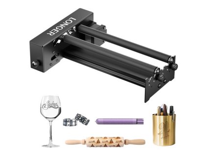 LONGER Laser Engraver Y-axis Rotary Roller, 360° Rotation, Adjustable 6-300mm Diameters