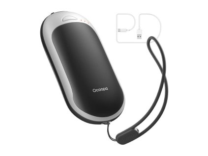 Ocoopa HotPal PD 5000 mAh ohrievač rúk s funkciou powerbanky, USB-C, biely a čierny