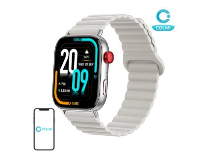 Inteligentné hodinky Colmi C8 Max s magnetickým remienkom (strieborné)