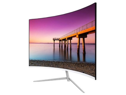 FYHXele FY24FMC-W Gaming Monitor, 24inch 1080P FHD 16:9 VA Screen, 75Hz Refresh Rate, 2800R MVA Panel, 2ms Response Time, 99% sRGB, Adjustable Tilt, White