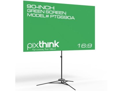 Pixthink 90 inch Green Screen with Stand, 16:9 Ratio