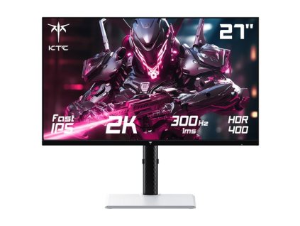 KTC H27E6 27 inch Gaming Monitor, 2560*1440 QHD Fast IPS Screen, 300Hz Refresh Rate, HDR 400, 1ms Response Time, FreeSync & G-Sync, 144% sRGB, VESA Mountable, 2*HDMI 2.1, 2*DP 1.4, 1*USB 2.0, 1*Earphone