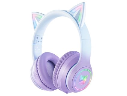 ONIKUMA B90 Cat Ear Wireless Bluetooth Headphones, RGB Lights, HD Microphone
